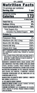 Monster Energy Juice, Bad Apple, Juice + Energy Drink, 15 Pack - 16 Fl Oz