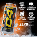 C4 Ultimate Energy Drink, Frost Bitten Citrus Flavor, Zero Sugar, Carbonated, 16 oz can (12 Pack)