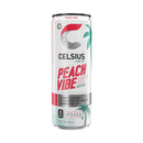 CELSIUS Sparkling Peach Vibe, Functional Energy Drink 12 fl oz Can (Pack of 12)