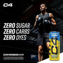 C4 Performance Energy Drink, Variety Pack with Cherry & Grape Popsicle, 12 fl oz, 12 Pack Cans