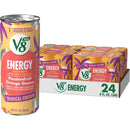(4 pack) V8 +Energy Passionfruit Orange Guava Juice Energy Drink, 8 fl oz (24 Pack)