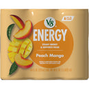 (4 pack) V8 Energy Peach Mango Energy Drink, 8 fl oz Can, 24 Pack