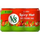 (4 pack) V8 Spicy Hot 100% Vegetable Juice, 11.5 fl oz Can, 24 Count (4 Packs of 6)