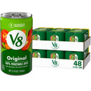 (6 pack) V8 Original 100% Vegetable Juice, 5.5 fl oz Can, 8 Count