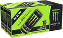 Monster Energy Zero Sugar, Green, Original, Low Calorie Energy Drink, 16 Ounce (Pack of 15), Can