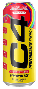 C4 Energy Performance Drink, Cosmic Rainbow, 16 oz, 12 Pack Cans