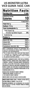 Monster Energy Zero Ultra, Sugar Free Energy Drink, 16 Ounce