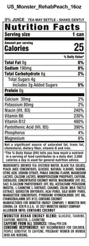 Monster Rehab Tea + Lemonade + Energy, Energy Drink 15.5 Ounce