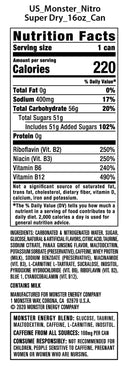 Monster Energy Zero Sugar, Green, Original, Low Calorie Energy Drink, 16 Ounce (Pack of 15), Can