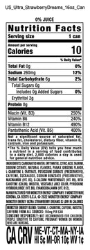 Monster Energy Zero Ultra, Sugar Free Energy Drink, 16 Ounce