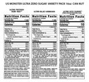 Monster Energy Ultra VP VGBHFRR 15 Pack - 16 Fl Oz