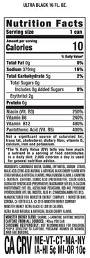 Monster Energy Zero Ultra, Sugar Free Energy Drink, 16 Ounce
