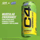 C4 Performance Energy Drink, Jolly Rancher Watermelon Flavor, Zero Sugar, Carbonated, 16 fl oz can, 12 Pack