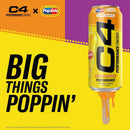 C4 Performance Energy Drink, Hawaiian Pineapple Popsicle Flavor, Zero Sugar, Carbonated, 16 oz can (12 Pack)