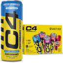 C4 Performance Energy Drink, Variety Pack with Cherry & Grape Popsicle, 12 fl oz, 12 Pack Cans