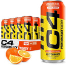 C4 Energy Performance Drink, Strawberry Blast, 16 oz, 12 Pack Cans