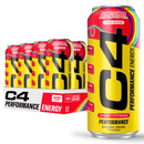 C4 Performance Energy Drink, Midnight Cherry, Zero Sugar, Carbonated, 16 fl oz Can (12 Pack)