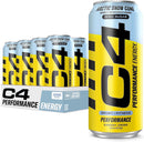C4 Performance Energy Drink, Popsicle Variety Pack Flavor, Zero Sugar, Carbonated, 16 fl oz Can, 12 Pack