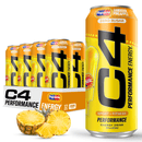 C4 Performance Energy Drink, Jolly Rancher Green Apple Flavor, Zero Sugar, Carbonated, 16 fl oz Can (12 Pack)