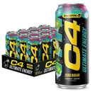 C4 Ultimate Energy Drink, Frost Bitten Citrus Flavor, Zero Sugar, Carbonated, 16 oz can (12 Pack)