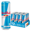Red Bull Sugarfree Energy Drink, 20 fl. oz., Pack of 12 Cans, 189mg Caffeine, Taurine & B Vitamins