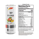 CELSIUS Fizz Free Peach Mango Green Tea, Functional Energy Drink 12 fl oz (Pack of 12)