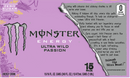 Monster Energy Ultra Wild Passion 15 Pack - 16 Fl Oz