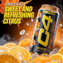 C4 Ultimate Energy Drink, Frost Bitten Citrus Flavor, Zero Sugar, Carbonated, 16 oz can (12 Pack)