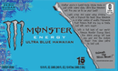 Monster Energy Ultra Blue Hawaiian 15 Pack - 16 Fl Oz