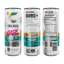 CELSIUS Sparkling Oasis Vibe, Functional Energy Drink 12 fl oz Can (Pack of 12)