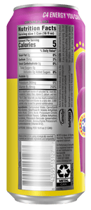 C4 Performance Energy Drink, Grape Popsicle, 16 fl oz Single Can
