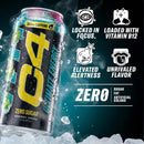 C4 Ultimate Energy Drink, Tropical Tundra Frost, Zero Sugar, Carbonated, 16 oz can (12 Pack)