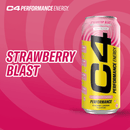 C4 Energy Performance Drink, Strawberry Blast, 16 oz, 12 Pack Cans