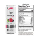 CELSIUS Fizz Free Raspberry Acai Green Tea, Functional Energy Drink 12 fl oz (Pack of 12)