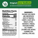 (4 pack) V8 Low Sodium Original 100% Vegetable Juice, 11.5 fl oz Can, 6 Count